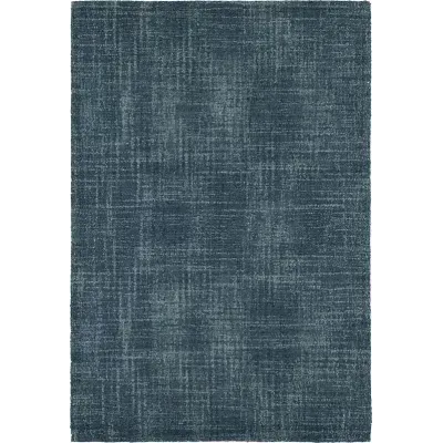 Crosshatch Denim Micro Hooked Wool Rugs