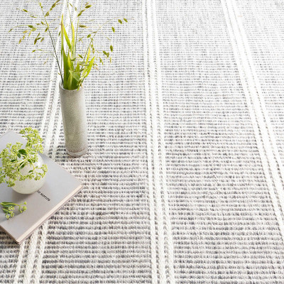 Malta Grey Woven Wool Rugs