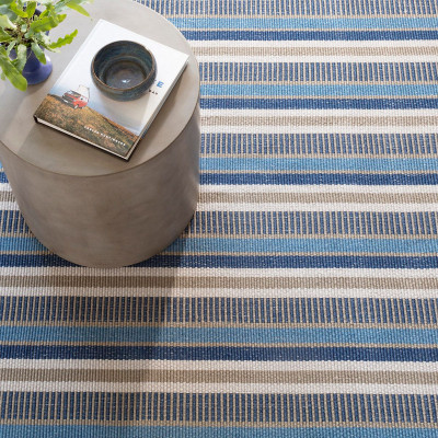 Always Greener by Kit Kemp Blue/Grey Handwoven Indoor/Outdoor Rugs