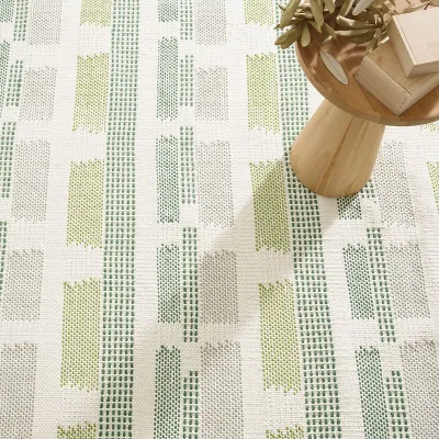 Tread Lightly Green by Kit Kemp Handwoven Cotton Rugs