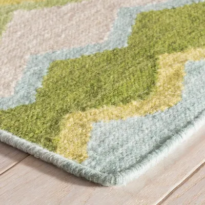 Safety Net Green by Kit Kemp Handwoven Wool Rugs