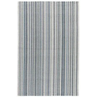 Lucky Stripe Grey Woven Cotton Rug