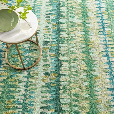 Paint Chip Moss Micro Hooked Wool Rugs