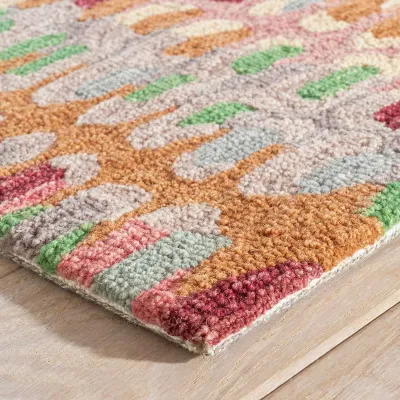 Paint Chip Clay Micro Hooked Wool Rugs