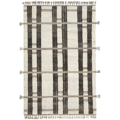 Everett by Marie Flanigan Ivory/Grey Hand Knotted Wool Rugs