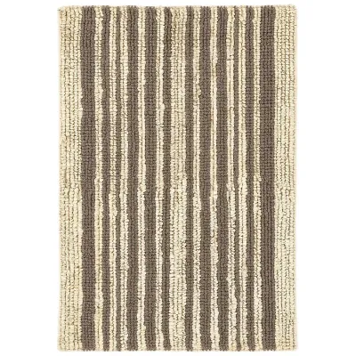 Calder Stripe by Marie Flanigan Stripe Grey Handwoven Jute Rugs