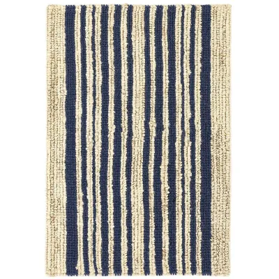Calder Stripe by Marie Flanigan Stripe Navy Handwoven Jute Rugs