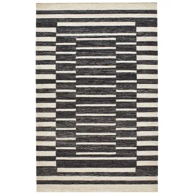 Heights by Marie Flanigan Charcoal Handwoven Wool Rugs