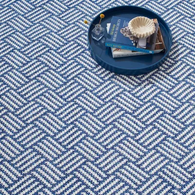 Crisscross Denim Handwoven Indoor/Outdoor Rugs