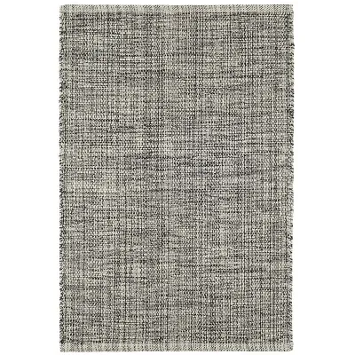 Marled Black Handwoven Cotton Rugs