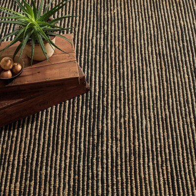 Twiggy Black by Bunny Williams Handwoven Wool/Jute Rugs