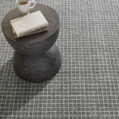 Conall Grey Hand Micro Hooked Wool Rug