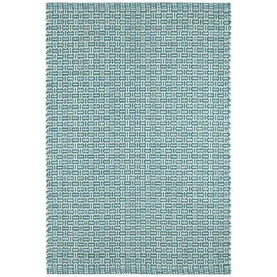 Miss Muffet Teal Handwoven Cotton Rugs