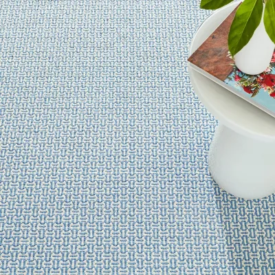 Miss Muffet French Blue Handwoven Cotton Rugs