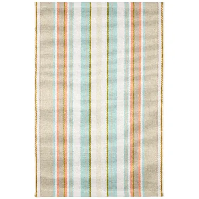 Daphne Stripe Sky Handwoven Cotton Rug