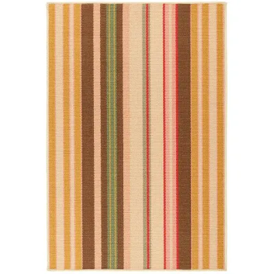 Sienna Stripe Multi Machine Washable Rug