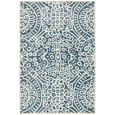 Temple Ink Machine Washable Rug