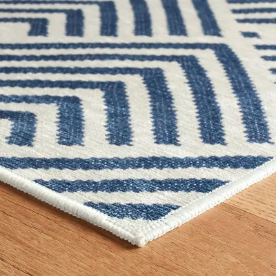 Cleo Navy by Bunny Williams Machine Washable Rugs