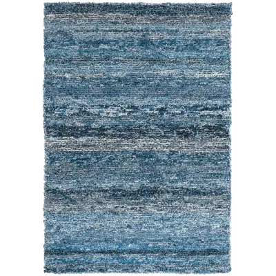 Denim Chindi Blue Hand Hooked Cotton Rug