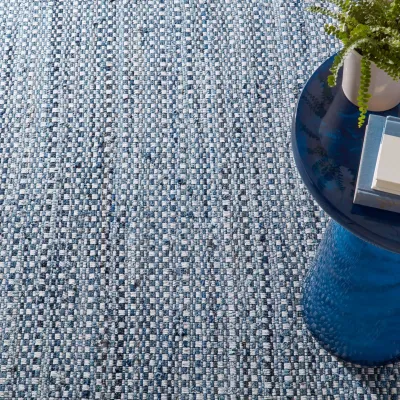 Denim Stone Blue Handwoven Cotton Rug