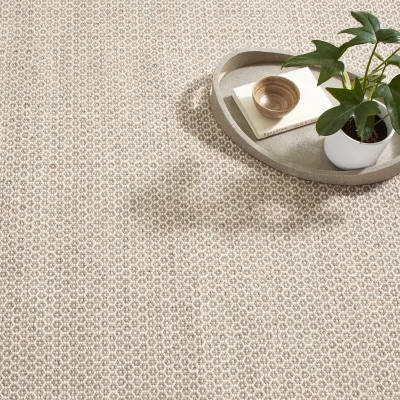 Honeycomb Natural Handwoven Wool Rug