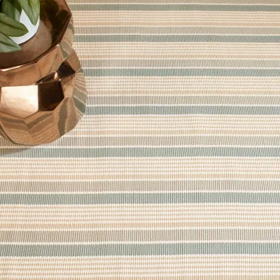 Mystic Stripe Slate Handwoven Indoor/Outdoor Rug