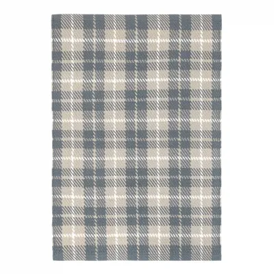 Lakeville Plaid Charcoal Handwoven Indoor/Outdoor Rug