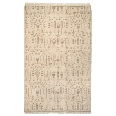 Dara Cream Hand Knotted Wool Rug