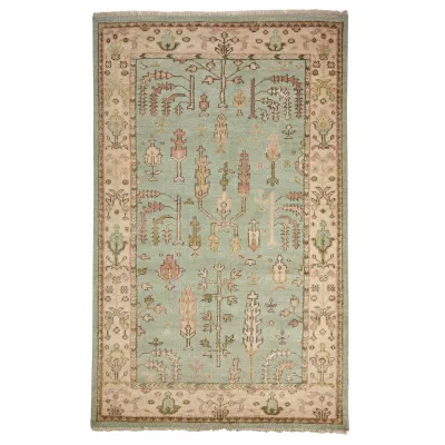 Athens Sky Hand Knotted Wool Rug - 6x9