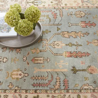 Athens Sky Hand Knotted Wool Rug - 6x9