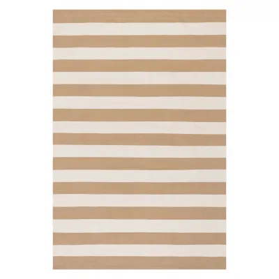 Banks Stripe Khaki Handwoven Indoor/Outdoor Rug