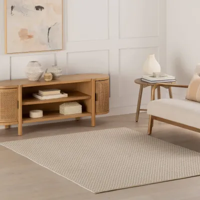 Riviera Khaki Handwoven Indoor/Outdoor Rug