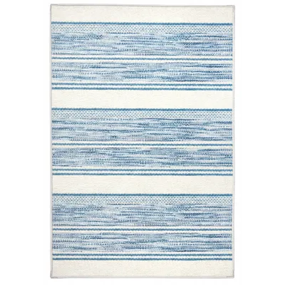 Ellington Stripe Blue Machine Washable Rug - 2x3