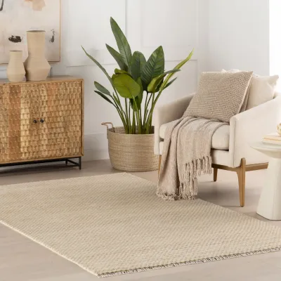 Pierce Wheat Hand Knotted Wool Rug