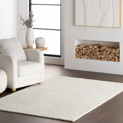 Ramsey Ivory Hand Knotted Wool Rug