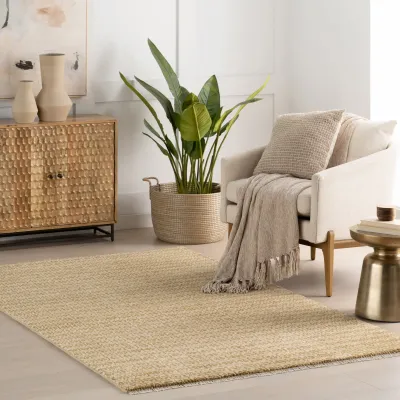 Tullie Ochre Hand Knotted Wool Rug