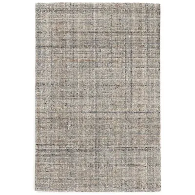 Harris Blue/Brown Hand Micro Hooked Wool Rug 6' x 9'