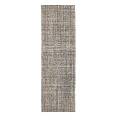 Harris Blue/Brown Hand Micro Hooked Wool Rug
