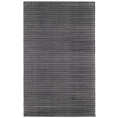Herringbone Black Ivory Indoor/Outdoor Rugs