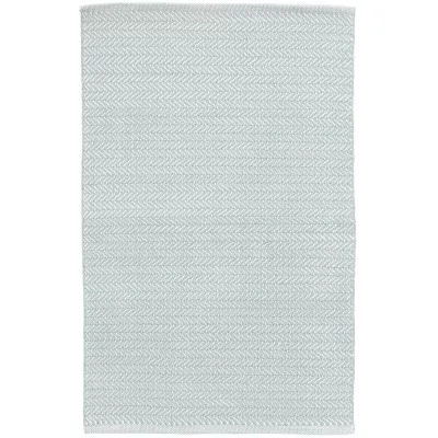 Herringbone Light Blue/Ivory  Indoor/Outdoor Rugs