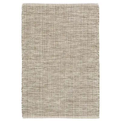 Marled Brown Woven Cotton Rugs