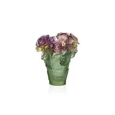 Rose Passion Green & Pink Vase (Special Order)