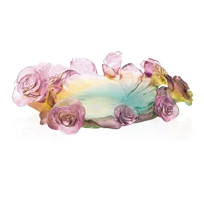 Rose Passion Green & Pink Bowl (Special Order)