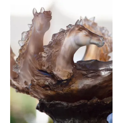 Cavalcade Glazed Brown Centerpiece