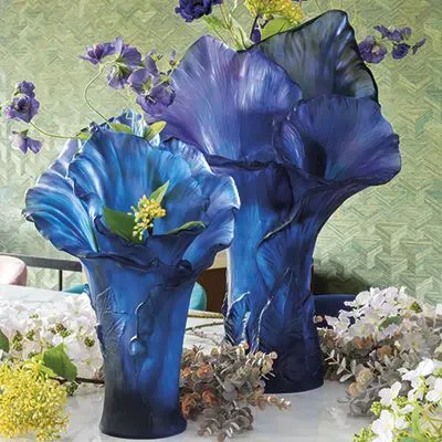 Arum Bleu Nuit Large Vase (Special Order)