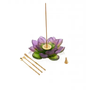 Jardin de Lotus Green Pink Incense Holder