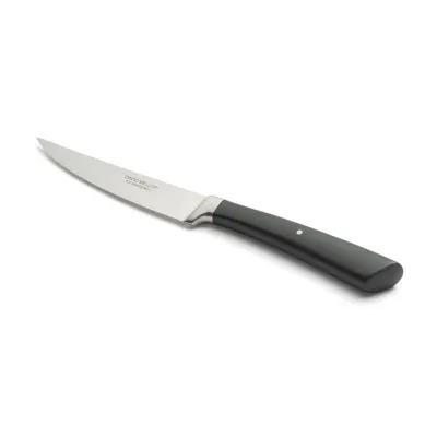 Black Handled Steak Knife Serrated 11Cm