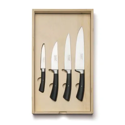 Black Handled Starter Knife Set
