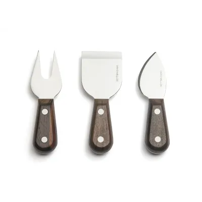 Rosewood Cheese Set, Set Of 3 Knives