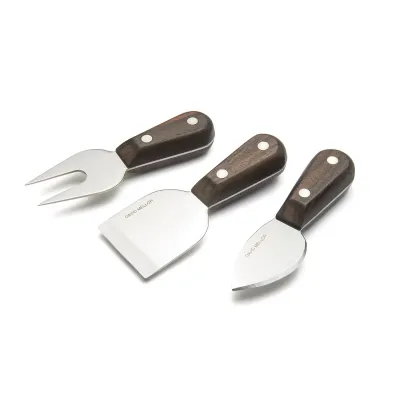 Rosewood Cheese Set, Set Of 3 Knives